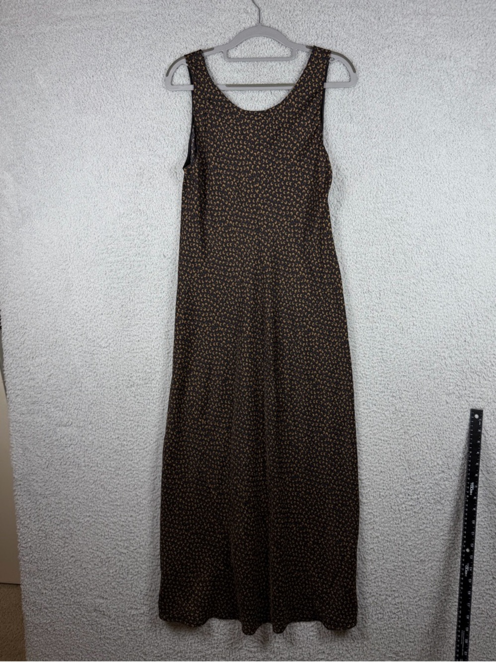 VINCE Star Dot Scoop Neck Tank‎ Maxi Dress Silk/Rayon Blend Sz M - Picture 11 of 12